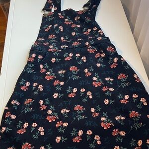 SHEIN Floral Print Dress - Navy and Red